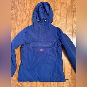 NAPAPIJRI Rainforest Casual Nylon Insulated Lined Zip Jacket Large Royal Blue